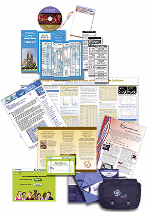 Sell Sheets, note pads, brochures, guide book, newsletters, give-a-ways